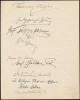 cca 1924-1930 Aláírásgyűjtemény 6 lapon. Rajta a kor leghíresebb emberei: miniszterek, politikusok, ...