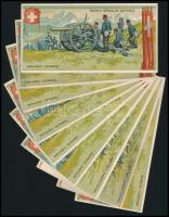9 db militária témájú litho csoki gyűjtőkártya