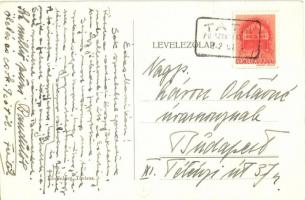 Tata, Tata-Tóváros; Angolkerti kioszk, pincérek, kert. Dimény felvétele, Lindenberg kiadása + 1942 T...