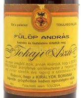 1975 5 puttonyos Tokaji aszú, 0,5 l. bontatlan palack névre szóló címkézéssel