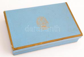 Herendi Viktória mintás porcelán tálka, Herendi dobozban, kézzel festett, jelzett, hibátlan, 9,5×7 c...