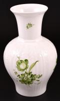 Kaiser virág mintás váza, kézzel festett, jelzett, apró kopás nyomokkal, m:26,5 cm