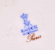 Kaiser virág mintás váza, kézzel festett, jelzett, apró kopás nyomokkal, m:26,5 cm