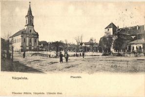 1908 Várpalota, Piactér, Római katolikus templom. Kiadja Filszeker Miklós