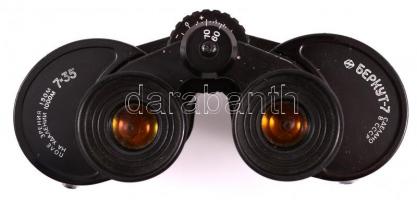 Szovjet 7×35 távcső, eredeti tokjában,