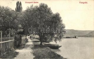 1914 Visegrád, Dunapart, kikötő, csónak