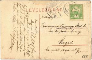 1907 Sopron, Deák tér, S.V.E.V. villamos (apró szakadások / tiny tears)