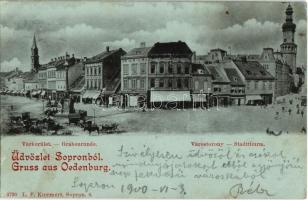 1900 Sopron, Oedenburg; Várostorony, Várkerület, Varga és Dukasz üzlete