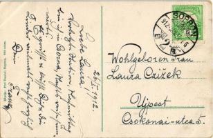 1912 Sopron, Oedenburg; Várkerület, piac árusokkal, Varga József, Kopstein Samu, Ferigo Kristóf üzle...