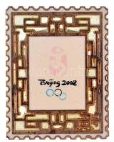 Kína 2008. Pekingi Olimpia fém gomblyukjelvény (19x25mm) T:1 China 2008. Beijing Olympics metal button badge (19x25mm) C:UNC