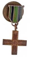 Lengyelország ~1945. Partizán Kereszt részben zománcozott miniatűrje T:2,2- Poland ~1945. Partisan Cross partially enamelled miniature C:XF,VF