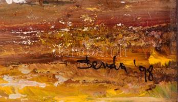 Benda Zoltán (1963-): Tanya. Olaj, farost, jelzett, keretben, 12×16 cm