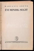 Harsányi Gréte: Évi mindig segít + Ne felejtsük Évit. Bp., Hungária. Kiadói egészvászon kötés, kopot...