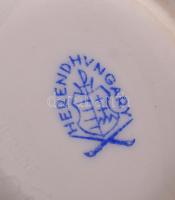 Herendi Viktória mintás váza, kézzel festett, jelzett, apró kopás nyomokkal, m: 16 cm