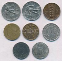 8db-os vegyes külföldi fémpénz tétel, közte néhány érdekesebb darab T:2,2-
8pcs of various coins, w...