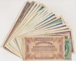 Vegyes 23db-os pengő bankjegy tétel T:III,III-