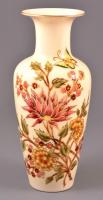 Zsolnay pillangó mintás váza, kézzel festett, jelzett, apró kopás nyomokkal, m:27,5 cm
