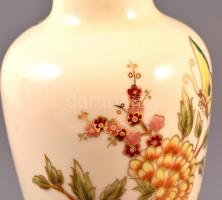 Zsolnay pillangó mintás váza, kézzel festett, jelzett, apró kopás nyomokkal, m:27,5 cm