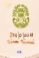 Zsolnay pillangó mintás váza, kézzel festett, jelzett, apró kopás nyomokkal, m:27,5 cm