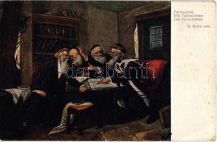 Talmudisté / Talmudists, Jewish art postcard, Judaica. D.K. & Co. P. 691. s: S. Kohn (EK)