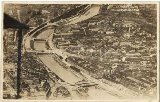 Wien, Vienna; Donaukanal. Fliegeraufnahme / Danube canal, aerial photo