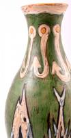 Gorka Lívia (1925-2011): Halas váza. Kézzel festett mázas kerámia, apró mázhibákkal, jelzett, m: 29 ...