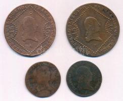 1800. 1kr Cu (2xklf) egyik "A" verdejellel + 1807. 15kr Cu (2xklf) "S" és "...