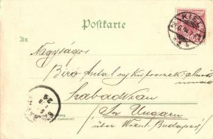 1894 (Vorläufer!!!) Kiel, Kriegshafen, Kgl. Schloss, Kaiserliche Marine / harbor, mariner and naval ...