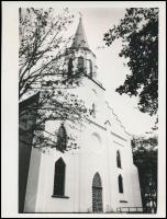 1982 Földeák, Szent László-templom, hátoldalon feliratozott fotó, 12×9 cm