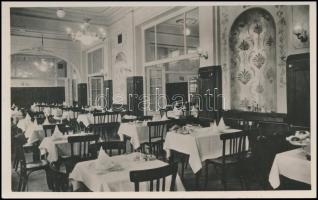 cca 1940 Bp., Grand Restaurant belső tere, Spolarich Zöldfa Éttermei, MFI fotólap, 8,5×13,5 cm
