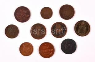 1816. 1kr Cu (7x) "A", "B", "G" és "S" verdejelek + 1816A 1/...