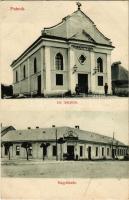 Putnok, Izraelita templom, zsinagóga, nagytőzsde. Róth Hermann kiadása / synagogue