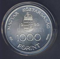 1995. 1000Ft Ag "Integráció az EU-ba" T:BU Csak 5000db! Eredeti dísztokban, tanúsítvánnyal!