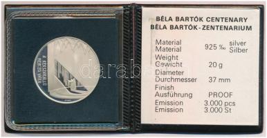 Fülöp Zoltán (1951-) 1981. "Bartók Béla / A kékszakállú herceg vára" Ag emlékérem ÁPV plas...