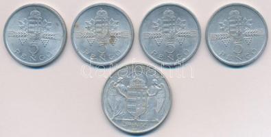 1943. 5P Al "Horthy Miklós születésének 75. évfordulója" + 1945. 5P Al "Parlament&quo...