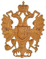 Osztrák-Magyar Monarchia ~1900. Aranyozott réz csákó jelvény (75x96mm) T:1- egyik rögzítő letört
Au...