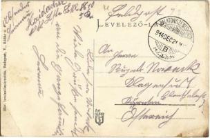 1914 Balatonszentgyörgy, falu részlet ökörszekérrel (EK)