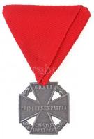 1916. "Károly-csapatkereszt" cink kitüntetés modern mellszalagon T:2