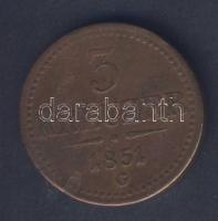 Ausztria/magyar verdejel 1851G 3Kr T:3 ü. R!