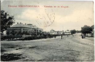 1908 Simontornya, Városház tér, Bőrgyár. Salamon Fer. felvétele (EK)