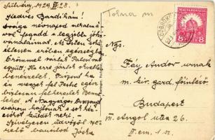 1929 Döbrököz, Piac tér, Római katolikus iskola, templom, Werbőczy várrom