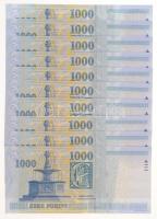 2009. 1000Ft "DB" (10x) sorszámkövetők T:I