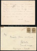 1939-1940 Kozma Erzsébet, Kozma Lajos (1884-1948) építész lányának levele és lapja Huszár Klára rész...