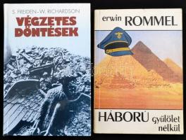 2 militária könyv: Frieden-Richardson: Végzetes döntések. Ervin Rommel: Háború gyűlölet nélkül.