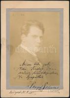 1915 Joseph Schwarz (1880-1926) zsidó származású bariton operaénekes aláírása az őt ábrázoló fotón