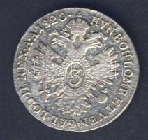 Ausztria 1820A 3Kr Ag I.Ferenc T:3/4+