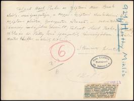 1937 Ifjabb Horthy Miklós (1907-1993) diplomata, bankaligazgató Talaat Harb pasa és Párthy Ernő igaz...