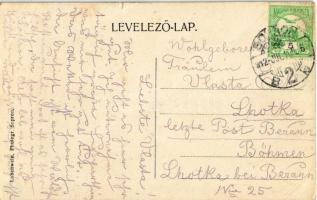 1912 Sopron, Városligeti Vendéglő, kerthelyiség. Lobenwein Photogr. kiadása