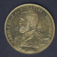 Románia 1906. 50L Au 8,065g "40 éves jubileum" T:1-/2+
