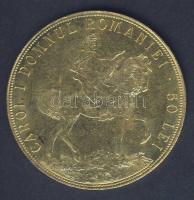 Románia 1906. 50L Au 8,065g "40 éves jubileum" T:1-/2+